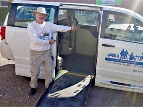 Tom Rutledge is one of the volunteer drivers at East Parry Sound Community Support Services who ensure clients get to and from their medical appointments throughout the region.  
Leslie Price Photo