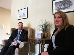 David and Jamie Kendrick, owners of Kendrick Funeral Home, are shown at their Chatham location Oct. 28, 2020. They purchased the former Denning's and Bowman funeral home on Victoria Avenue last year. (Tom Morrison/Chatham This Week)