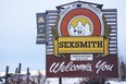 A welcome sign for the town of Sexsmith, Alta. on Jan. 13, 2019.
