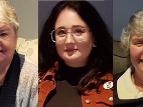 Jane Cadman, Bethany Tiegs and Margaret Capes have been recognized as Women of Excellence by the Sarnia Community Foundation. The annual awards this year drew a record number of nominations, foundation executive director Jane Anema said. (Submitted)