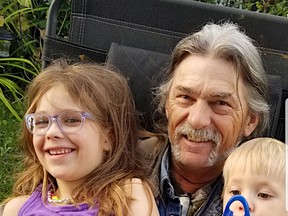 Local veteran Travis Calliou and his grandkids.
(Supplied)