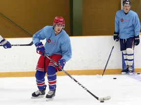 Rayside-Balfour Canadians forward Mitchell Martin takes part in a practice at Chelmsford Arena in Chelmsford, Ontario on Friday, October 16, 2020.