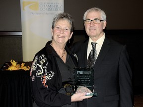 Sandra and Barry Kearney, owners of Kearney Planters near Thamesville, were recognized as the Agriculture Innovator of the Year during the 68th annual Rural Urban Dinner hosted by the Chatham-Kent Chamber of Commerce in 2014. This year, the chamber will recognize Barry Kearney with the Agriculturalist of the Year award. (File Photo/Postmedia Network)