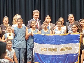 Edward Daranyi’s skills as an educator and his association with Stratford also became key to an outreach program initiated by artists from The Festival and supported by the company in Suchitoto, El Salvador. Here, the El Salvador group was in Germany at the World Festival of Children’s Theatre. Handout