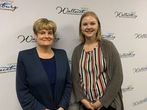 Jill Misselbrook (left), executive director of the Wallaceburg and District Chamber of Commerce, and Megan Siddal, the Chamber's administrative assistant and event planner. Jake Romphf