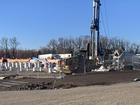 Construction is well underway on Dufferin Villa behind the Portage Clinic. (Aaron Wilgosh/Postmedia)