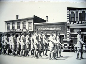 A 1943 parade down The Avenue. (Les Green)