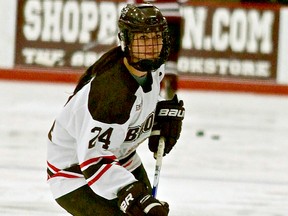 Samantha Stortini in action with Brown University.