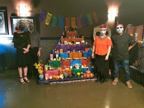 The Venue High River’s Lori Koehler (from left to right) and Michael Koehler along with Sybrena Albright and Imasel Jimenez Moreno celebrated the end of the Day of the Dead week with food, company and great music on Nov. 6 at the Spitzee Post Bar and Grill