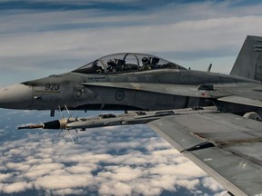 A CF-188 Hornet during Exercise PUMA STRIKE in California in 2016. Canadian Forces photo.