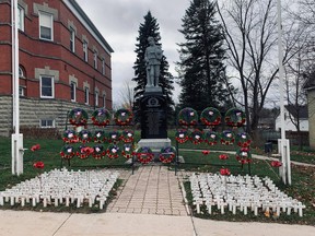 The cenotaph in Lucknow, on Remembrance Day, November 11. Cheryl Wallis photo