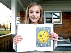 Eden Koomans, 9, of Chatham, has a drawing in best-selling author J.K. Rowling's new book, The Ickabog. Mark Malone/Postmedia Network