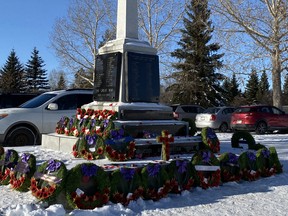 Wreaths were placed in Fort Saskatchewan on November 11, 2020 in honour of Remembrance Day. Photo Supplied.