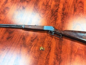 The firearm recovered by Manitoba First Nation Police Service officers. (supplied photo)