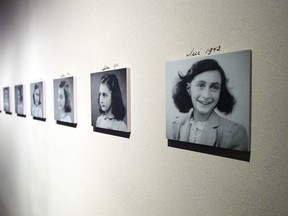 Photos of Anne Frank are featured at an exhibit at The United States Holocaust Memorial Museum in Washington, D.C. TIM SLOAN / AFP PHOTOTIM SLOAN/AFP/Getty Images