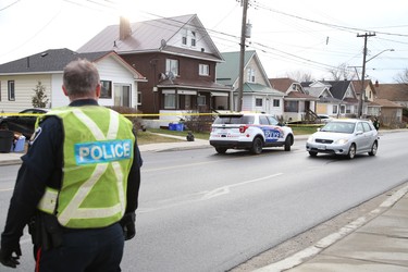 Greater Sudbury Police taped off several houses on Frood Road in the Donovan area of Sudbury, Ontario on Thursday, November 19, 2020.