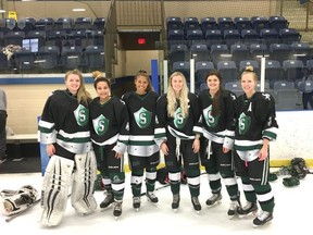 The Sherwood Park Steele, absent several of the all-stars pictured from last year’s team, were able to win all three of their pre-season games and their first regular season tilt before pandemic measures recently shut them down again. Photo Supplied