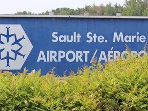 Sign at entrance to Sault Ste. Marie Airport in Sault Ste. Marie, Ont., on Saturday, July 11, 2015. (BRIAN KELLY/THE SAULT STAR/POSTMEDIA NETWORK)