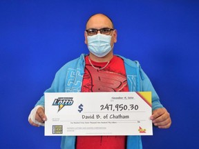 David Borges, of Chatham, won $247,950.30 playing Lightning Lotto