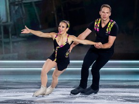 Meagan Duhamel and Wojtek Wolski compete on Battle of the Blades on Thursday, November 19, 2020.