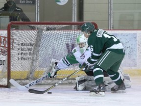The Sherwood Park Crusaders will not play again before Christmas after the Alberta Junior Hockey League announced a lengthy pandemic pause on Wednesday night. Photo courtesy Target Photography