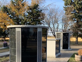 This submitted photo shows the new columarium at Mount Pleasant Cemetery in Melfort.