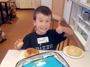 Bennett Allen smiles after taking part in a recent cooking workshop for kids at the Multicultural Heritage Centre in Stony Plain. The facility is eyeing offering more programs of a similar nature in the future.