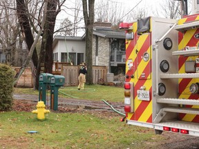 North Bay firefighters respond to a chimney fire on Campbell Avenue Friday morning. There were no injuries and "little damage," according to Capt. Tom Heppenstall.
PJ Wilson/The Nugget