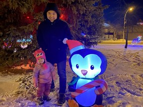 Peace River residents still found ways to enjoy the lights at River Front despite the COVID-19 restrictions.