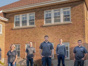 Elite Agri Solutions Inc. recently moved into a new office at 247 Main St. in Glencoe. Shown here are Tova Burkhart, Lori Beckett, Lance Buis, owner Jonathan Giret, Mike Kerkvliet and Tristan Coelho. (Handout/Postmedia Network)