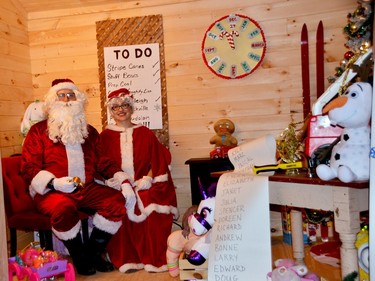 Settled into their mini-workshop, Santa and Mrs. Claus were sad they couldn't greet all the children in person, but by the end of the evening said that Brockville was their best stop yet, according to Dave Paul, co-chairman of the Rotary Clubs of Brockville organizing committee.