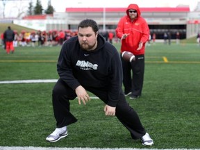 Former University of Calgary Dinos offensive lineman Jordan Filippelli will be the new co-head coach of the Bev Facey Falcons football team. Photo Supplied