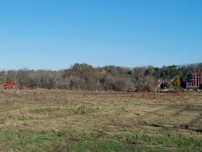 A waterfront property off 17th Street East, across from the Grey Bruce Health Unit, has been largely cleared of trees and brush. The property owner is also planning to demolish an old storage tank on the property that once contained calcium chloride. DENIS LANGLOIS