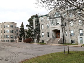 The King Street entrance of the former St. Mary's of the Lake Hospital.