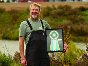 The 2020 Dave Reid Award, in the amount of $10,000, has been presented to Marc Bercier, an ALUS Ontario East participant and Program Advisory Committee member who runs La Ferme Agriber Inc. in St-Isidore