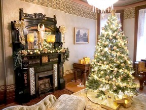 Staff decorated the parlour at Tillsonburg's Annandale National Historic Site using a 'gold' theme. The first floor of Annandale House has been decorated for the Christmas season and is open for scheduled tours. (Chris Abbott/Norfolk and Tillsonburg News)