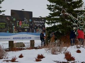 On Nov. 21 to 22, volunteers set up the displays for the Airdrie Festival of Lights at Nose Creek Park. Photo by Kelsey Yates