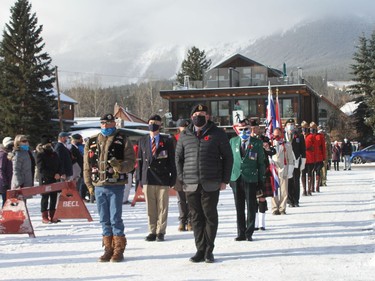 Remembrance Day at the Canmore Legion - Three Sisters Branch #3 on November 11. 2020. Photo Marie Conboy/ Postmedia.