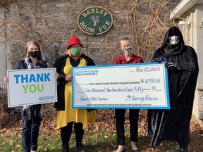 Pictured from left at the Waring House: Shannon Coull, executive director of the PECMH Foundation; Briar Boyce, senior development officer with the PECMH Foundation; Norah Rogers, innkeeper at the Waring House and Krista Tevlin, haunted hotel coordinator.
JUDY SANDERS PHOTO