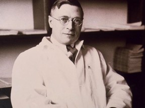 Belleville native Dr. James Bertram Collip worked with Frederick Banting and Charles Best on the discovery of insulin. Since 2012, November 20 has been Dr. Collip Day in Belleville. (Courtesy Library and Archives Canada).