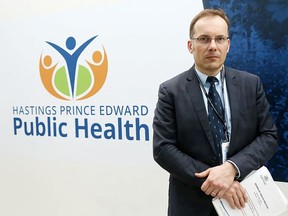 Dr. Piotr Oglaza, medical officer of health for Hastings-Prince Edward Public Health and his team announced two new lab-confirmed cases of COVID-19 Thursday bringing the active case count in the region to 27.
LUKE HENDRY