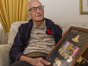 George Henderson, 99, of Brantford served with the 8th Canadian Light Anti-Aircraft Regiment of the Royal Canadian Artillery, and arrived on the shores of France a few days after the D-Day Invasion.