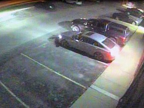 Brantford police say they are looking for male suspects who fled in a light-coloured, four-door sedan at about 12:30 a.m. Saturday after shots were fired into a room at the Comfort Inn on King George Road at Wood Street. Submitted