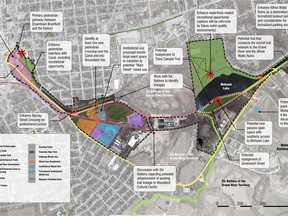 This is the final overall plan for the Mohawk Lake District. Source: City of Brantford