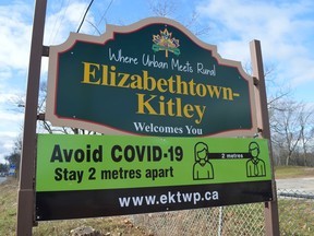 Township road sign.