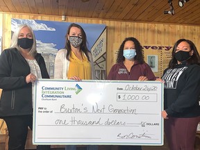 Community Living Chatham-Kent donated $1,000 to Buxton's Next Generation to help develop a new educational tool.