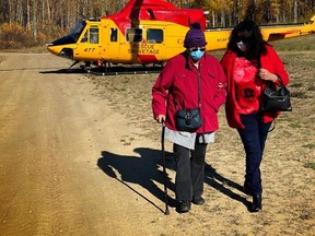 A small group of Cold Lake First Nation’s elders took a helicopter to Primrose Lake.