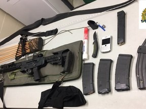 Items seized by Cold Lake RCMP from three individuals on Oct. 27.