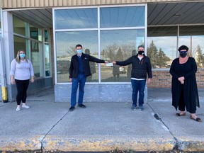 Ghost Walk for Charity board members, along with Taylor Seguin of Centre 105  (second from left), are, from left, Tasha Thompson, Mike Turcotte (chairman), and Nicole Easton.Handout/Cornwall Standard-Freeholder/Postmedia Network

Handout Not For Resale