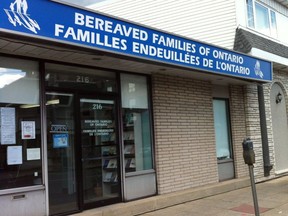 A file photo of the Bereaved Families of Ontario-Cornwall location on Montreal Road, which had to close its doors early in 2019. Photo in Cornwall, Ont. Todd Hambleton/Cornwall Standard-Freeholder/Postmedia Network